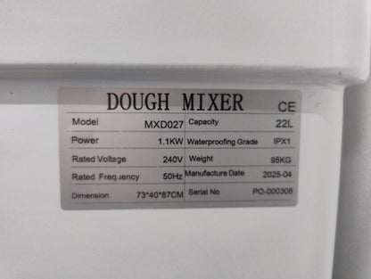 Spiral Mixer 20L 18kg